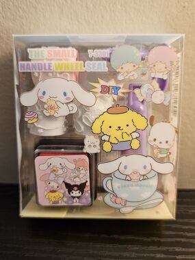 Sanrio Cinnamoroll Handle Wheel Seal Sticker Set - Pastel Purple & Blue